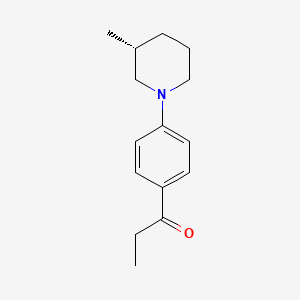molecular formula C15H21NO B14036392 (R)-1-(4-(3-Methylpiperidin-1-YL)phenyl)propan-1-one 
