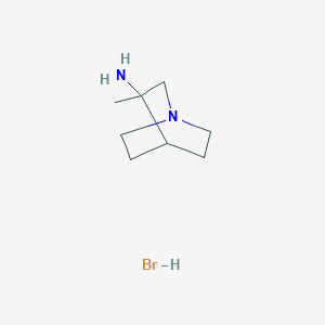 molecular formula C8H17BrN2 B1403643 3-Methylquinuclidin-3-amine hydrobromide CAS No. 21638-13-1