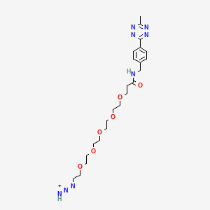 molecular formula C23H35N8O6+ B14036435 Methyltetrazine-amino-PEG5-azide 