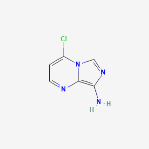 molecular formula C6H5ClN4 B1403646 4-氯咪唑并[1,5-a]嘧啶-8-胺 CAS No. 1425040-28-3