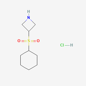 molecular formula C9H18ClNO2S B1403651 3-(Cyclohexylsulfonyl)azetidine hydrochloride CAS No. 1820638-85-4