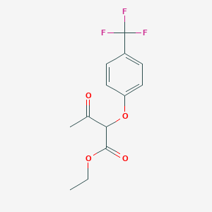 molecular formula C13H13F3O4 B1403653 Ethyl 3-oxo-2-[4-(trifluoromethyl)phenoxy]butanoate CAS No. 1053657-44-5