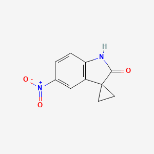 molecular formula C10H8N2O3 B1403655 5'-硝基-1',2'-二氢螺环丙烷-1,3'-吲哚-2'-酮 CAS No. 1399654-82-0