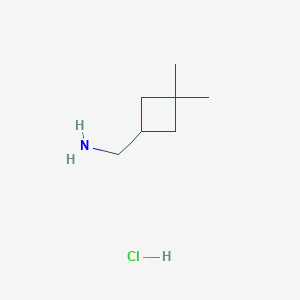 molecular formula C7H16ClN B1403656 (3,3-二甲基环丁基)甲胺盐酸盐 CAS No. 1455037-07-6