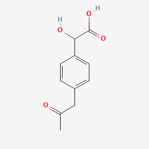 molecular formula C11H12O4 B14036644 1-(4-(Carboxy(hydroxy)methyl)phenyl)propan-2-one 