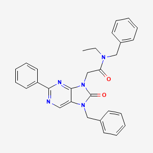 B1403665 N-Benzyl-2-(7-benzyl-8-oxo-2-phenyl-7H-purin-9(8H)-yl)-N-ethylacetamide CAS No. 1359705-67-1