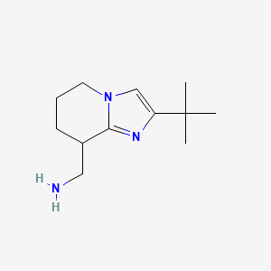 molecular formula C12H21N3 B1403672 {2-叔丁基-5H,6H,7H,8H-咪唑[1,2-a]吡啶-8-基}甲胺 CAS No. 1365939-45-2