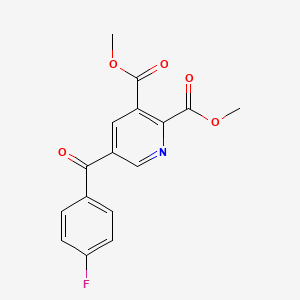 molecular formula C16H12FNO5 B14036725 Dimethyl 5-(4-fluorobenzoyl)pyridine-2,3-dicarboxylate 