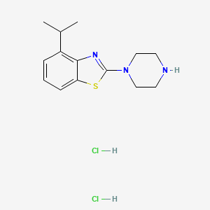molecular formula C14H21Cl2N3S B1403676 4-Isopropyl-2-piperazin-1-yl-1,3-benzothiazole dihydrochloride CAS No. 1864073-93-7