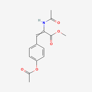 molecular formula C14H15NO5 B1403679 Methyl-3-[4-(acetyloxy)phenyl]-2-acetamidoprop-2-enoate CAS No. 60470-85-1