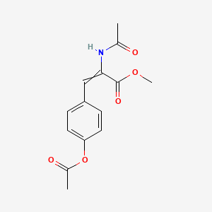 molecular formula C14H15NO5 B1403679 Methyl 2-acetamido-3-(4-acetyloxyphenyl)prop-2-enoate CAS No. 60470-85-1