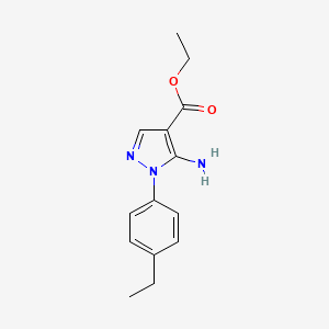 molecular formula C14H17N3O2 B1403685 ethyl 5-amino-1-(4-ethylphenyl)-1H-pyrazole-4-carboxylate CAS No. 1268052-53-4