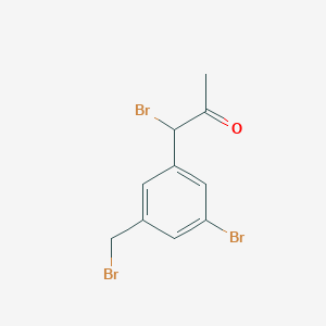 molecular formula C10H9Br3O B14036876 1-Bromo-1-(3-bromo-5-(bromomethyl)phenyl)propan-2-one 