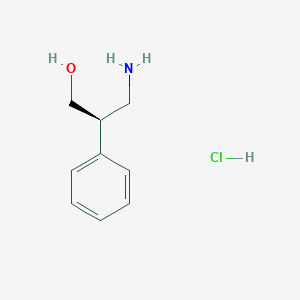 molecular formula C9H14ClNO B1403690 (R)-3-Amino-2-phenylpropan-1-ol hydrochloride CAS No. 1442114-79-5