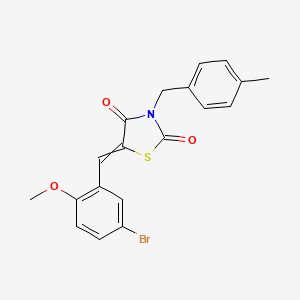 molecular formula C19H16BrNO3S B1403691 5-[(5-bromo-2-methoxyphenyl)methylidene]-3-[(4-methylphenyl)methyl]-1,3-thiazolidine-2,4-dione CAS No. 777075-57-7
