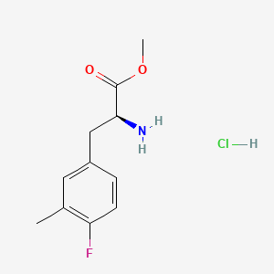 molecular formula C11H15ClFNO2 B14036920 Methyl (2S)-2-amino-3-(4-fluoro-3-methylphenyl)propanoate hydrochloride 