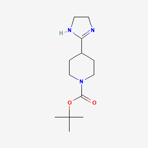 molecular formula C13H23N3O2 B1403698 tert-Butyl 4-(4,5-Dihydro-1H-imidazol-2-yl)piperidine-1-carboxylate CAS No. 1355334-71-2
