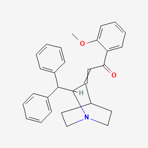 molecular formula C29H29NO2 B1403702 (E)-2-(2-benzhydrylquinuclidin-3-ylidene)-1-(2-methoxyphenyl)ethanone CAS No. 887109-77-5