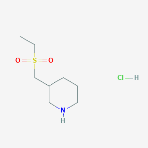 molecular formula C8H18ClNO2S B1403704 3-[(Ethanesulfonyl)methyl]piperidine hydrochloride CAS No. 1864063-81-9