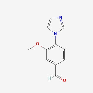 molecular formula C11H10N2O2 B1403710 4-(1H-imidazol-1-yl)-3-methoxybenzaldehyde CAS No. 870837-70-0