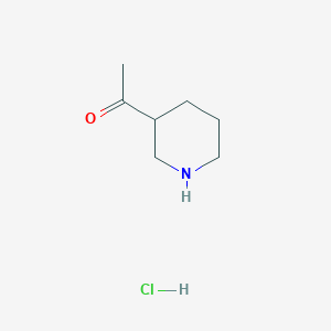 molecular formula C7H14ClNO B1403711 1-哌啶-3-基-乙酮盐酸盐 CAS No. 89895-05-6