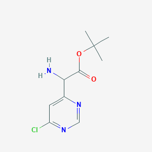 molecular formula C10H14ClN3O2 B1403715 Tert-butyl 2-amino-2-(6-chloropyrimidin-4-yl)acetate CAS No. 1404373-73-4