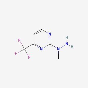 molecular formula C6H7F3N4 B1403717 2-(1-甲基肼基)-4-(三氟甲基)嘧啶 CAS No. 1372711-01-7