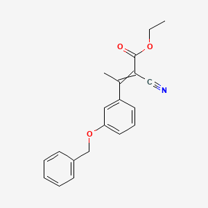 molecular formula C20H19NO3 B1403720 Ethyl 2-cyano-3-(3-phenylmethoxyphenyl)but-2-enoate CAS No. 885266-49-9