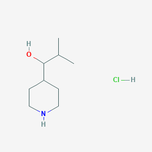 molecular formula C9H20ClNO B1403724 2-Methyl-1-(piperidin-4-yl)propan-1-ol hydrochloride CAS No. 1956319-19-9