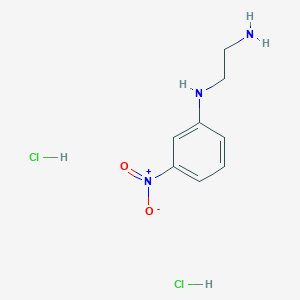 molecular formula C8H13Cl2N3O2 B14037263 N1-(3-Nitrophenyl)-1,2-ethanediamine 2HCl 