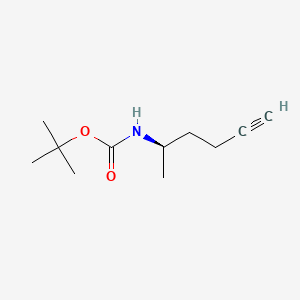 molecular formula C11H19NO2 B14037287 Tert-butyl (R)-hex-5-YN-2-ylcarbamate 