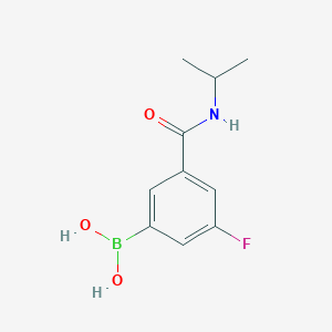 molecular formula C10H13BFNO3 B1403731 (3-Fluoro-5-(isopropylcarbamoyl)phenyl)boronic acid CAS No. 1704082-21-2