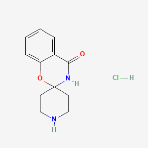 molecular formula C12H15ClN2O2 B1403732 Spiro[1,3-benzoxazine-2,4'-piperidin]-4(3H)-one hydrochloride CAS No. 54906-23-9