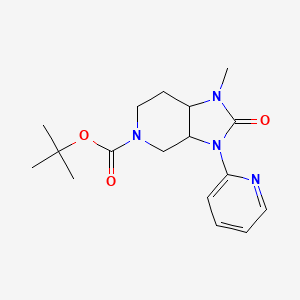molecular formula C17H24N4O3 B14037345 tert-Butyl 1-methyl-2-oxo-3-(pyridin-2-yl)hexahydro-1H-imidazo[4,5-c]pyridine-5(6H)-carboxylate 