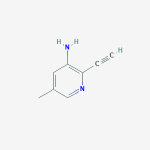 molecular formula C8H8N2 B1403736 2-乙炔基-5-甲基吡啶-3-胺 CAS No. 1394319-72-2