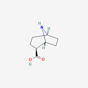 molecular formula C8H13NO2 B1403738 (1R,2S,5R)-8-Azabicyclo[3.2.1]octane-2-carboxylic acid CAS No. 1408075-36-4