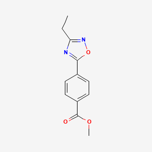molecular formula C12H12N2O3 B1403746 Methyl 4-(3-ethyl-1,2,4-oxadiazol-5-yl)benzoate CAS No. 1421261-37-1
