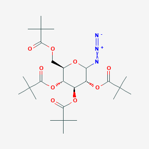 molecular formula C26H43N3O9 B1403752 2,3,4,6-Tetra-O-pivaloyl-D-glucopyranosyl azide CAS No. 1251910-91-4
