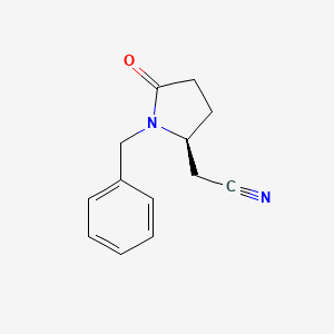 (S)-1-Benzyl-5-oxo-pyrrolidin-2-yl acetonitrile