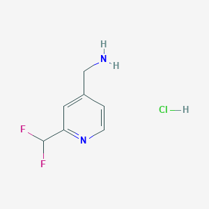 molecular formula C7H9ClF2N2 B1403765 (2-(Difluoromethyl)pyridin-4-yl)methanamine hydrochloride CAS No. 1428532-89-1