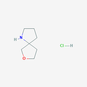 molecular formula C7H14ClNO B1403768 7-Oxa-1-azaspiro[4.4]nonane hydrochloride CAS No. 1620569-18-7