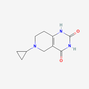 molecular formula C10H13N3O2 B1403769 6-Cyclopropyl-5,6,7,8-tetrahydropyrido[4,3-d]pyrimidine-2,4(1H,3H)-dione CAS No. 1449117-26-3