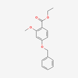 molecular formula C17H18O4 B14037714 Ethyl 4-(benzyloxy)-2-methoxybenzoate 