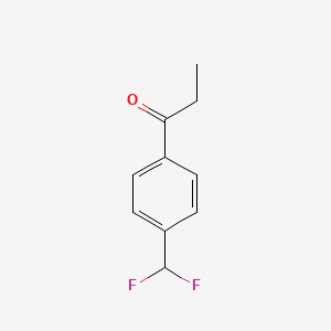 molecular formula C10H10F2O B14037748 1-(4-(Difluoromethyl)phenyl)propan-1-one 