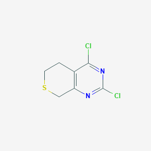 molecular formula C7H6Cl2N2S B1403777 2,4-Dichloro-6,8-dihydro-5H-thiopyrano[3,4-d]pyrimidine CAS No. 1434142-20-7