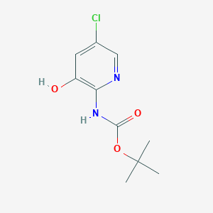 molecular formula C10H13ClN2O3 B1403778 tert-Butyl (5-chloro-3-hydroxypyridin-2-yl)carbamate CAS No. 1609402-46-1