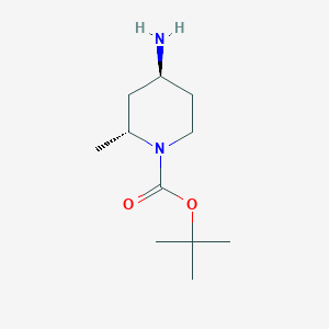 molecular formula C11H22N2O2 B1403785 (2R,4S)-rel-tert-Butyl 4-amino-2-methylpiperidine-1-carboxylate CAS No. 1932370-65-4