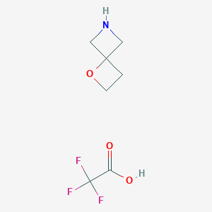 molecular formula C7H10F3NO3 B1403798 1-Oxa-6-azaspiro[3.3]heptane trifluoroacetate CAS No. 1303587-87-2