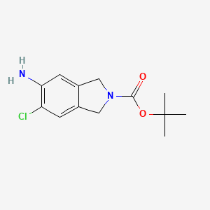 molecular formula C13H17ClN2O2 B14037986 Tert-butyl 5-amino-6-chloroisoindoline-2-carboxylate 