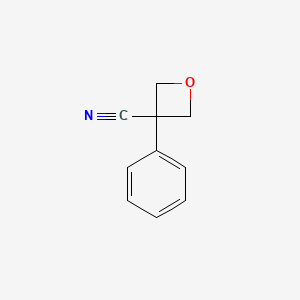 molecular formula C10H9NO B1403800 3-Phenyl-3-oxetanecarbonitrile CAS No. 1414513-84-0